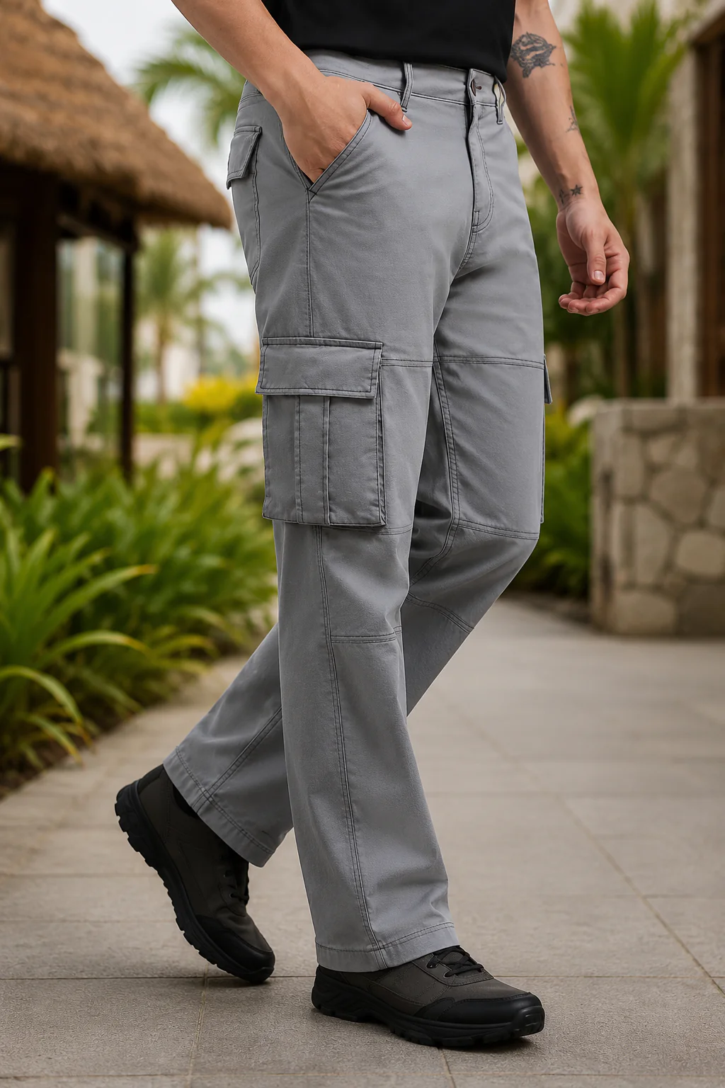 Men's Straight Fit Cargo Pants