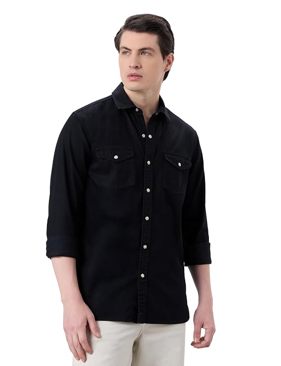 Symbol Premium Men's Casual Cotton Denim Shirt | Regular Fit | Available in Plus Sizes